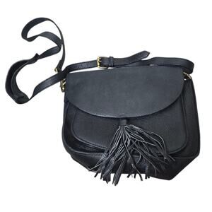 Gatta Lola Camera Crossbody Bag Black Faux Leather